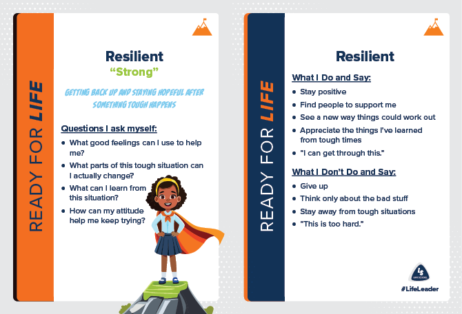 LL Action Card Elementary - Resilient - English